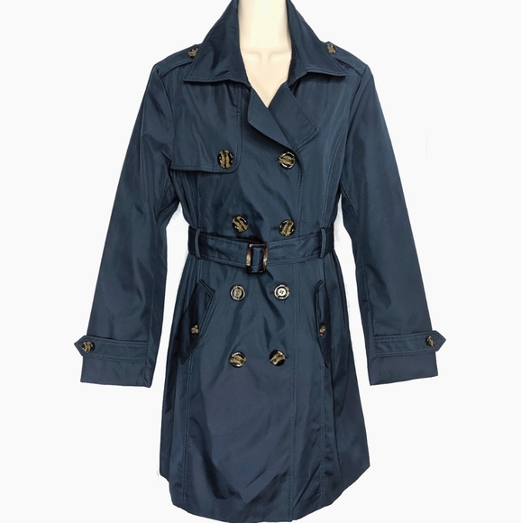 Lady Von Hart Jackets & Blazers - Lady Von Hart Classic Navy Trench Coat NWT Sz M